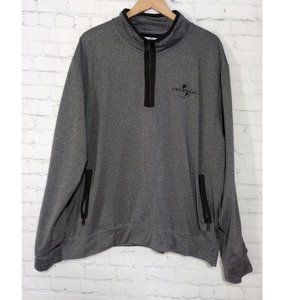 Men's Universal Studios Adult 2XL Grey/Black Band collar 1/4"Zip Sweater